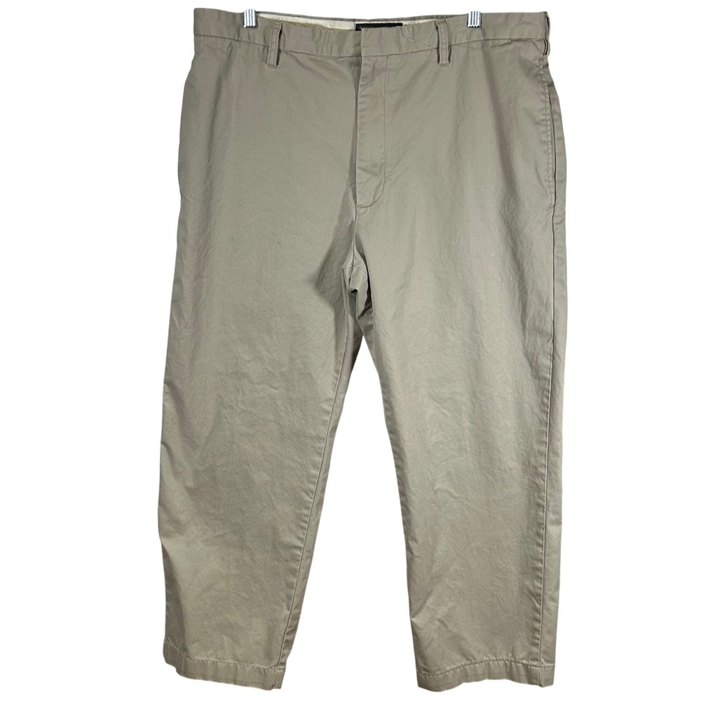 Banana Republic Mens 38x32 Khaki Tan 100% Cotton Chino Pants Trousers